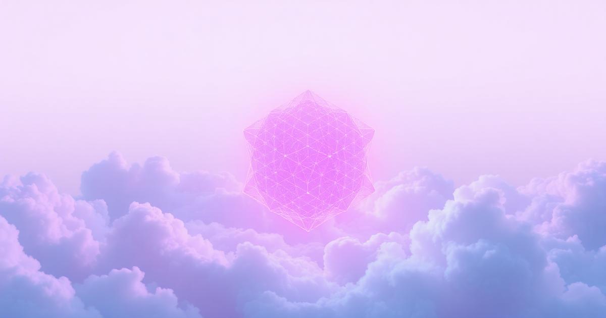 Glowing digital asset lattice above cloud layer used in ProMarketsCFD crypto market research